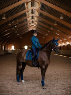 Equestrian Stockholm Dressage Saddle Pad Monaco Blue No Boundaries -Equestrian Supplies nb monaco blue dressyr full 2