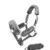 Equestrian Stockholm Fleece Headcollar & Lead Silver Cloud