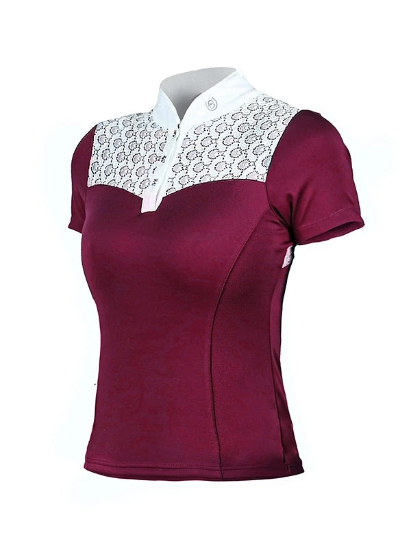 Equestrian Stockholm Crystal Champion Top White Bordeaux 2 Equestrian Stockholm Crystal Champion Top White Bordeaux - Image 2