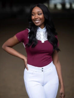 Equestrian Stockholm Crystal Champion Top White Bordeaux 7 Equestrian Stockholm Crystal Champion Top White Bordeaux -Equestrian Supplies white bordeaux riding top ridtopp oben reiten top rijden on3